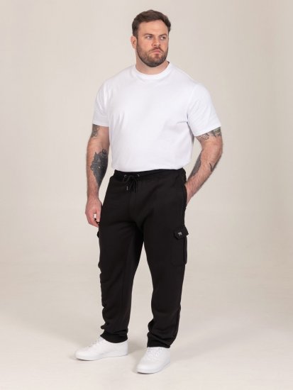 D555 Dexter 1 Cargo Jogger With Bear Embroidery TALL Svart - TALL sweatbukser - TALL joggebukser med ekstra lengde