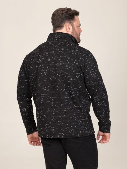 D555 Chandler Reno 1/4 Zip Neck Sweatshirt With Bear Logo Svart - Gensere og hettegensere - Store hettegensere - 2XL-14XL