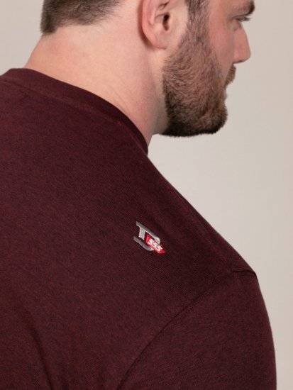 D555 Baldwin Grumpy Old Man Club Print Crew Neck T-shirt Burgundy/ Black Twist - T-skjorter - Store T-skjorter - 2XL-14XL
