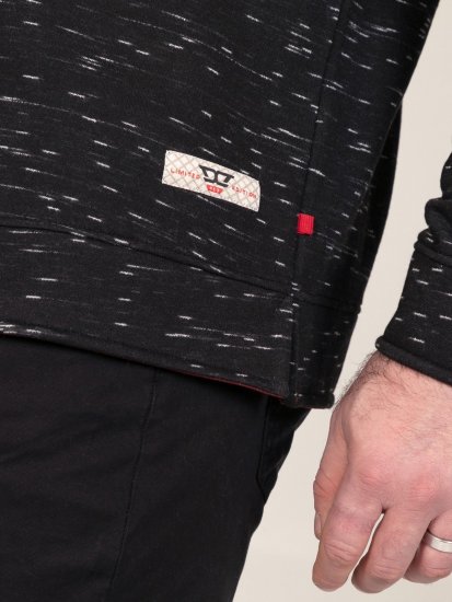 D555 Chandler Reno 1/4 Zip Neck Sweatshirt With Bear Logo Svart - Gensere og hettegensere - Store hettegensere - 2XL-14XL