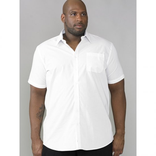 D555 Delmar Easy Iron-Skjorte Hvit - Skjorter - Store skjorter - 2XL-8XL
