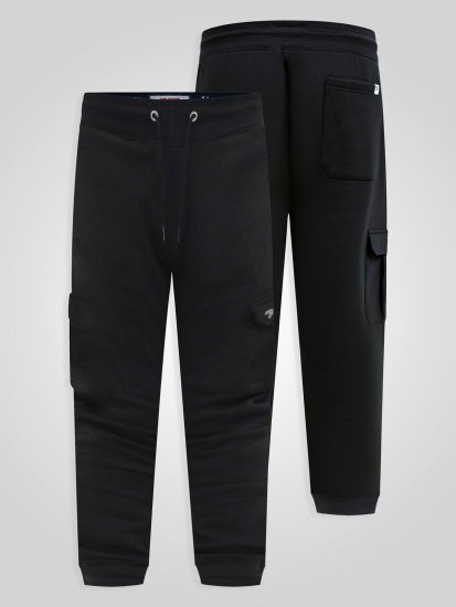D555 Dexter 1 Cargo Jogger With Bear Embroidery TALL Svart - TALL sweatbukser - TALL joggebukser med ekstra lengde
