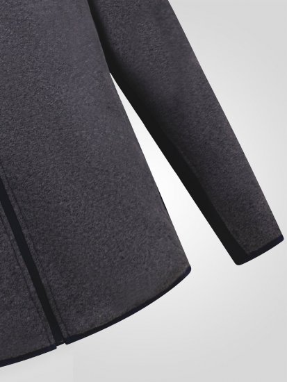 D555 Conrad Detachable Hood Bonded Fleece Zip Through Hoody TALL Mørkeblå - TALL gensere - TALL gensere for høye menn