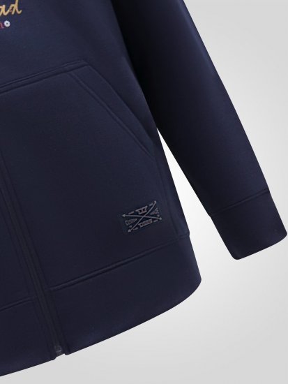 D555 Hector Adventurer Printed Zip Through Hoody Mørkeblå - Gensere og hettegensere - Store hettegensere - 2XL-14XL