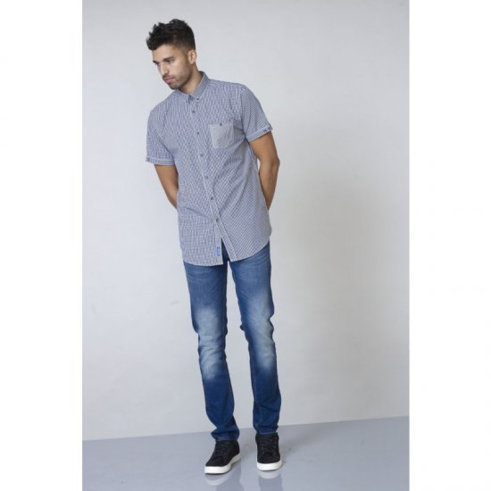 D555 Hank Gingham Short Sleeve Shirt - Skjorter - Store skjorter - 2XL-8XL