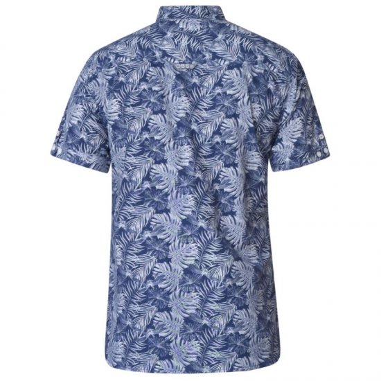 D555 Sheldon Hawaii Shirt Navy - Skjorter - Store skjorter - 2XL-8XL