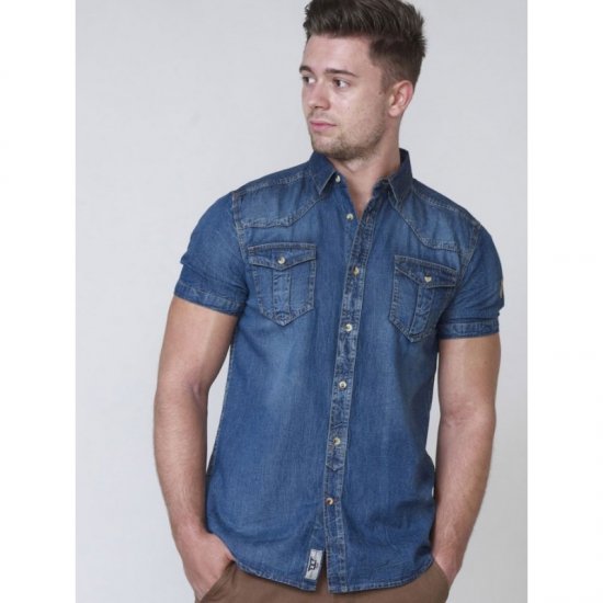 D555 Mike Denim Shirt - Skjorter - Store skjorter - 2XL-8XL