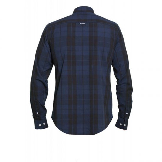 D555 Davenport Long Sleeve Shirt Navy - Skjorter - Store skjorter - 2XL-8XL