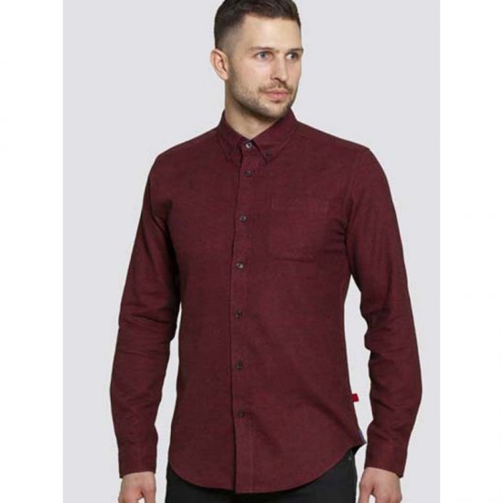 D555 Dawson Textured Shirt Dark Red - Skjorter - Store skjorter - 2XL-8XL