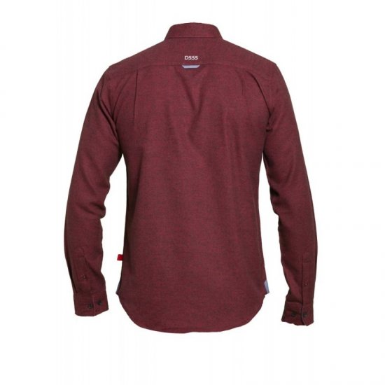 D555 Dawson Textured Shirt Dark Red - Skjorter - Store skjorter - 2XL-8XL