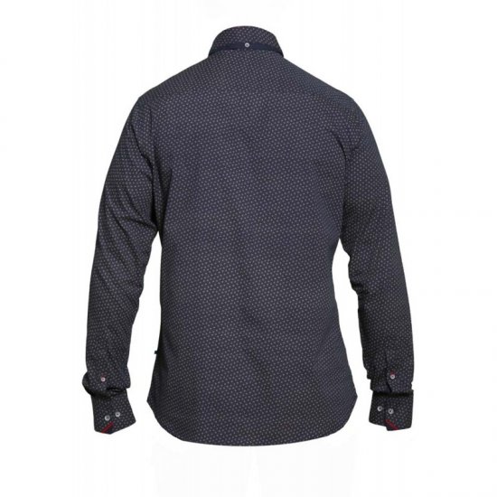D555 Babworth Long Sleeve Shirt Navy - Skjorter - Store skjorter - 2XL-8XL