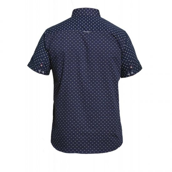 D555 Barrington Short Sleeve Shirt Navy - Skjorter - Store skjorter - 2XL-8XL