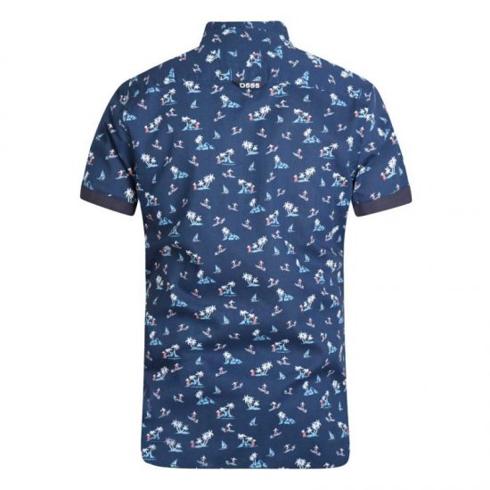 D555 Davian Hawaii Shirt Navy - Skjorter - Store skjorter - 2XL-8XL