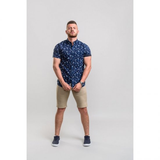 D555 Davian Hawaii Shirt Navy - Skjorter - Store skjorter - 2XL-8XL