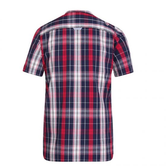 D555 Terell Shirt Navy/Red - Skjorter - Store skjorter - 2XL-8XL