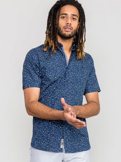 D555 FINDON Print Shirt - Skjorter - Store skjorter - 2XL-8XL