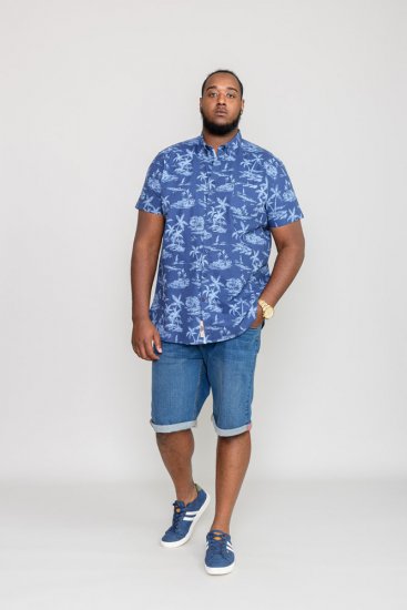 D555 WHITSBURY Hawaiian Print Shirt - Skjorter - Store skjorter - 2XL-8XL