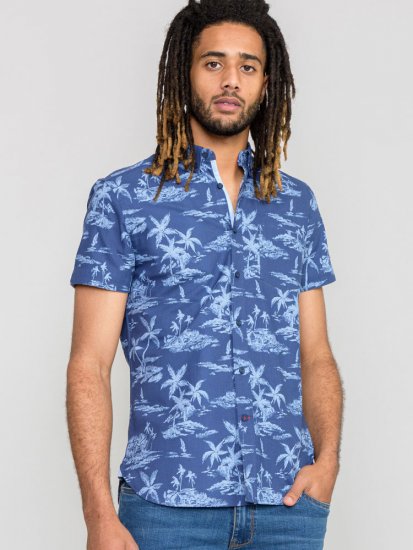 D555 WHITSBURY Hawaiian Print Shirt - Skjorter - Store skjorter - 2XL-8XL