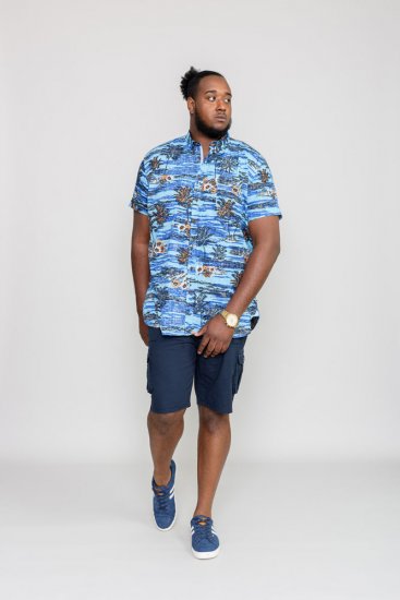 D555 CHARFORD Hawaiian Reverse Printed Shirt - Skjorter - Store skjorter - 2XL-8XL