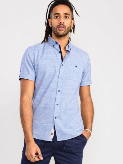 D555 Hadley S/S Micro Dog Tooth Check Shirt - Skjorter - Store skjorter - 2XL-8XL