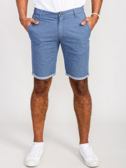 D555 Alderton Stretch Chambray Shorts Navy - Shorts - Store shorts - W40-W60