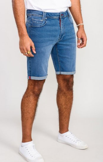 D555 Suffolk Blue Stretch Denim Shorts - Shorts - Store shorts - W40-W60