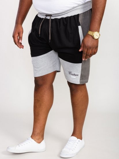 D555 Kirton Couture Elasticated Waistband Shorts Black/Charcoal - Sweatbukser og-shorts - Sweatbukser og Sweatshorts 2XL-12XL