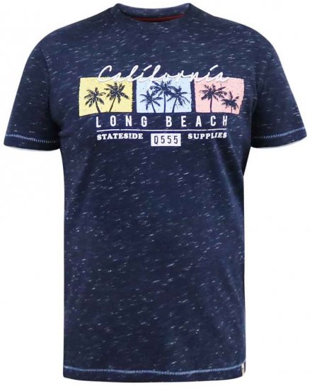 D555 Thorndon California Long Beach Printed T-Shirt - T-skjorter - Store T-skjorter - 2XL-14XL