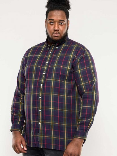 D555 Gladstone Check Button Down Collar Shirt - Skjorter - Store skjorter - 2XL-8XL