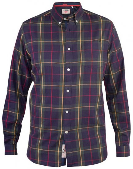 D555 Gladstone Check Button Down Collar Shirt - Skjorter - Store skjorter - 2XL-8XL
