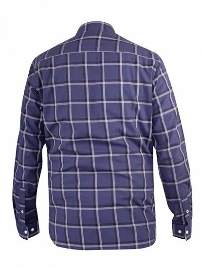 D555 Townsville Check Button Down Collar Shirt Navy - Skjorter - Store skjorter - 2XL-8XL