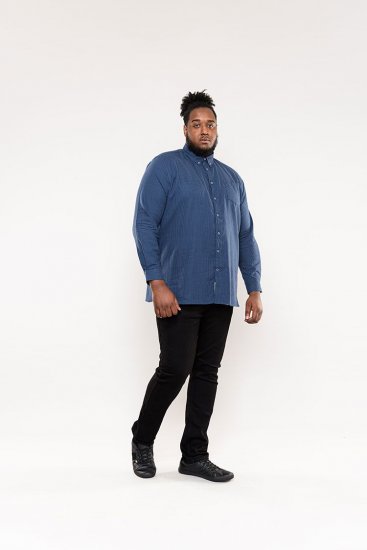 D555 Melbourne Gingham Check Long Sleeve Button Down Shirt - Skjorter - Store skjorter - 2XL-8XL