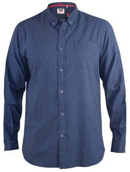 D555 Melbourne Gingham Check Long Sleeve Button Down Shirt - Skjorter - Store skjorter - 2XL-8XL