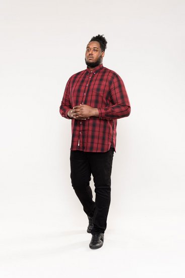 D555 Benalla Check Long Sleeve Button Down Shirt - Skjorter - Store skjorter - 2XL-8XL