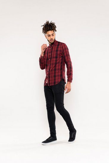 D555 Benalla Check Long Sleeve Button Down Shirt - Skjorter - Store skjorter - 2XL-8XL