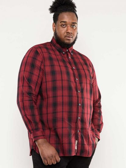 D555 Benalla Check Long Sleeve Button Down Shirt - Skjorter - Store skjorter - 2XL-8XL