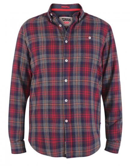 D555 Abbot LS Flannel Shirt - Skjorter - Store skjorter - 2XL-8XL