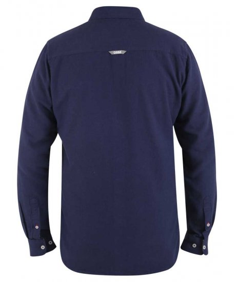 D555 Sennon LS Linen Mix Shirt - Skjorter - Store skjorter - 2XL-8XL