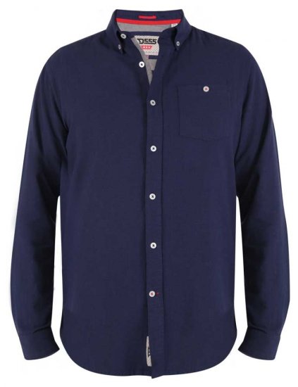 D555 Sennon LS Linen Mix Shirt - Skjorter - Store skjorter - 2XL-8XL