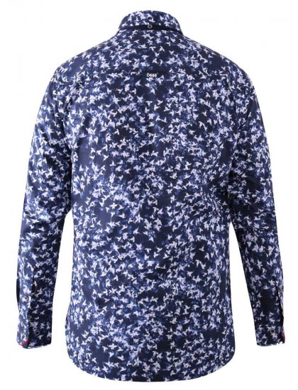 D555 Harrow AOP Shirt Blue - Skjorter - Store skjorter - 2XL-8XL