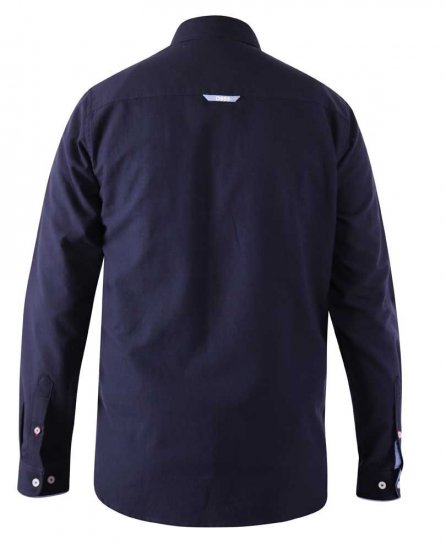 D555 Colchester LS shirt Navy - Skjorter - Store skjorter - 2XL-8XL