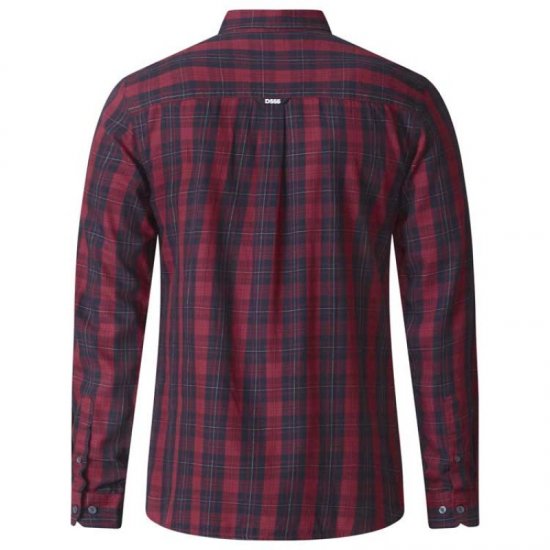 D555 Theo Long Sleeve Check Shirt - Skjorter - Store skjorter - 2XL-8XL