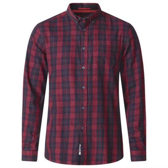 D555 Theo Long Sleeve Check Shirt - Skjorter - Store skjorter - 2XL-8XL