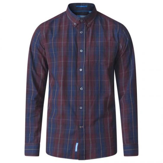 D555 Grady Long Sleeve Check Shirt - Skjorter - Store skjorter - 2XL-8XL