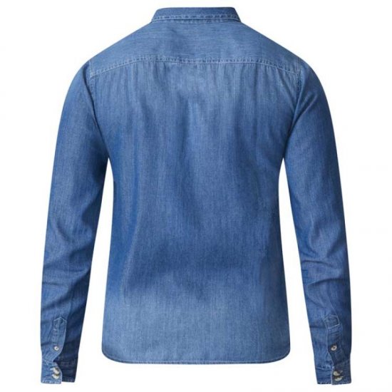 D555 Adcock Long Sleeve Vintage Denim Shirt - Skjorter - Store skjorter - 2XL-8XL