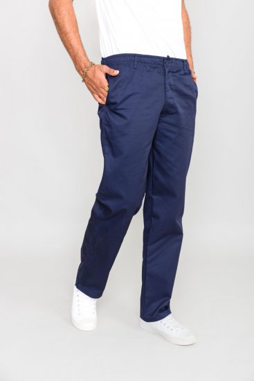 D555 Basilio Pants with elasticated waist Navy - Jeans og bukser - Store Bukser og Store Jeans
