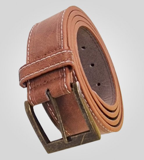 D555 Dylan Tan Bonded Leather Belt - Belter - Lange belter - W40-W70/2XL-8XL
