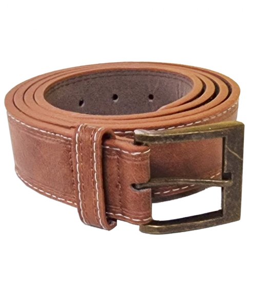 D555 Dylan Tan Bonded Leather Belt - Belter - Lange belter - W40-W70/2XL-8XL