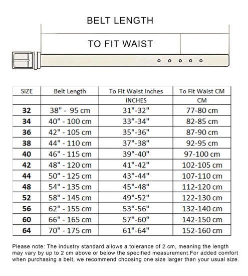D555 Dylan Tan Bonded Leather Belt - Belter - Lange belter - W40-W70/2XL-8XL
