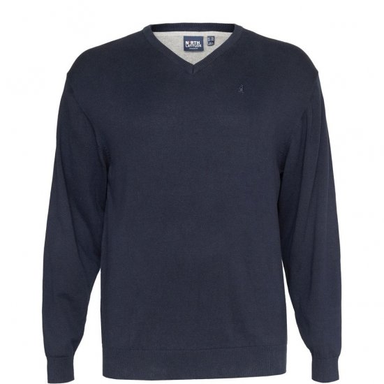 North Latitude V-neck knit Black - Gensere og hettegensere - Store hettegensere - 2XL-14XL